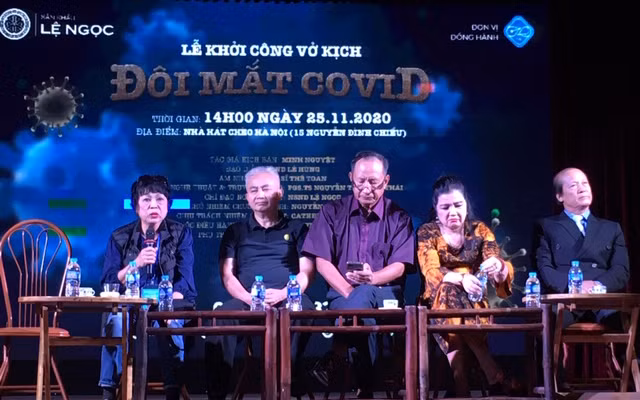 Lễ khởi công vở kịch nói "Đôi mắt Covid" diễn ra tại Nhà hát Chèo Hà Nội
