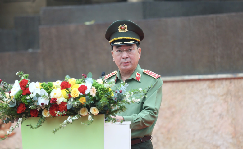 Thứ trưởng Bộ Công an Trần Quốc Tỏ phát biểu khai mạc (Ảnh: Nguyễn Bình)