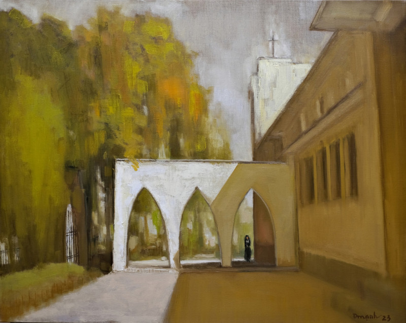 "Nắng trên thánh đường" của họa sĩ Lâm Đức Mạnh.