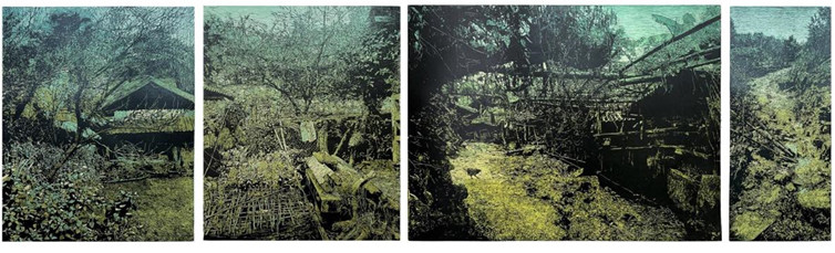 TÁC GIẢ: NGUYỄN VŨ LÂM TÁC PHẨM: ĐƯỜNG VỀ LA PÁN TẦN CHẤT LIỆU: KHẮC GỖ PHÁ BẢN KÍCH THƯỚC: 310 x 50cm NĂM ST: 2023 TÁC GIẢ: NGUYỄN VŨ LÂM TÁC PHẨM: ĐƯỜNG VỀ LA PÁN TẦN CHẤT LIỆU: KHẮC GỖ PHÁ BẢN KÍCH THƯỚC: 310 x 50cm NĂM ST: 2023