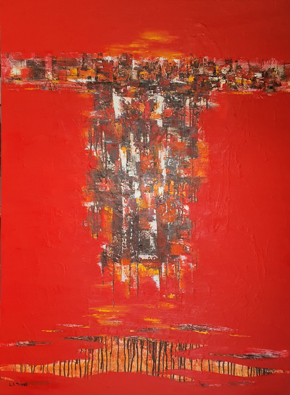 TÁC GIẢ: LÊ BẬT THĂNG TÁC PHẨM: BÌNH MINH THÀNH PHỐ CHẤT LIỆU: SƠN DẦU KÍCH THƯỚC: 100X135 NĂM ST: 2023 TÁC GIẢ: LÊ BẬT THĂNG TÁC PHẨM: BÌNH MINH THÀNH PHỐ CHẤT LIỆU: SƠN DẦU KÍCH THƯỚC: 100X135 NĂM ST: 2023