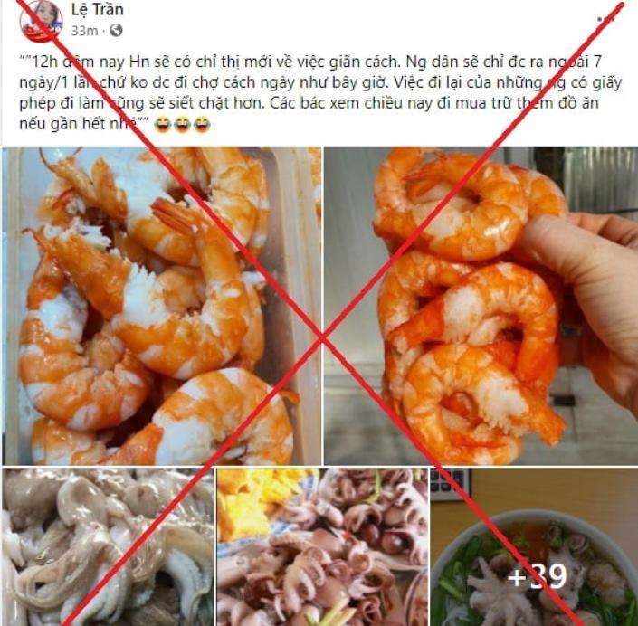 Facebooker Lệ Trần đăng tin giả về việc hạn chế ra ngoài của người dân Hà Nội