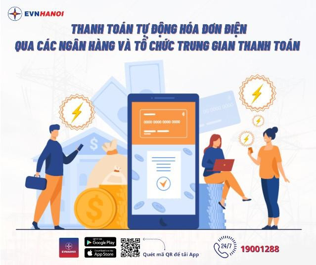 Để phòng, tránh dịch bệnh, khách hàng của EVNHANOI nên chọn hình thức thanh toán trực tuyến