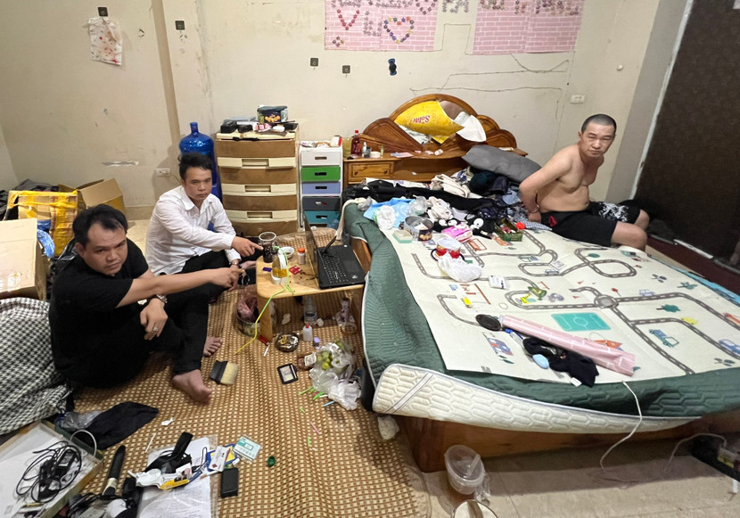 Công an kiểm tra, phát hiện các đối tượng đang tổ chức sử dụng ma túy tại phòng trọ