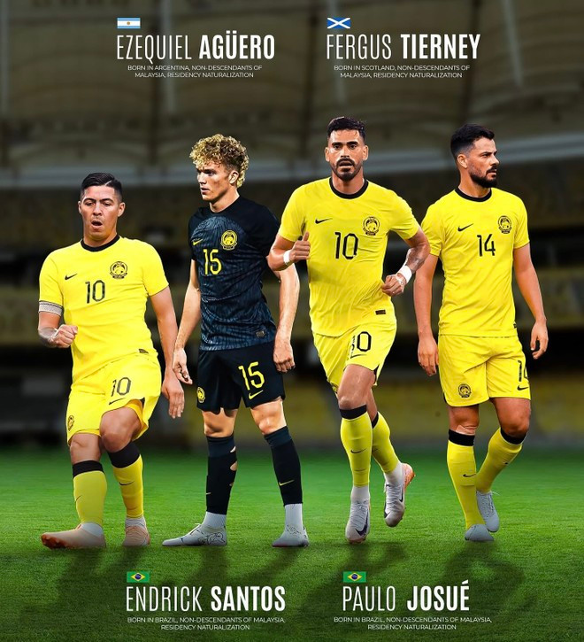 Malaysia vừa trình làng 9 cầu thủ nhập tịch tại ASEAN Cup 2024, trong đó 4 cái tên hoàn toàn không có gốc gác Malaysia Malaysia vừa trình làng 9 cầu thủ nhập tịch tại ASEAN Cup 2024, trong đó 4 cái tên hoàn toàn không có gốc gác Malaysia