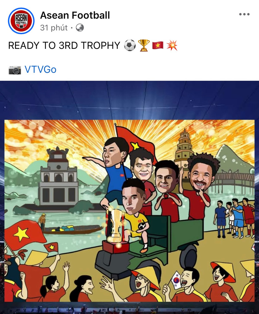 ASEAN Football chúc tuyển Việt Nam giành chức vô địch Đông Nam Á lần thứ ba ASEAN Football chúc tuyển Việt Nam giành chức vô địch Đông Nam Á lần thứ ba