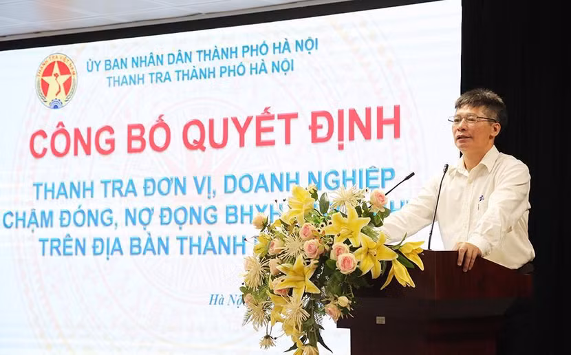 Phó Giám đốc BHXH TP Hà Nội Vũ Đức Thuật cho biết, tình trạng nợ BHXH còn phức tạp Phó Giám đốc BHXH TP Hà Nội Vũ Đức Thuật cho biết, tình trạng nợ BHXH còn phức tạp