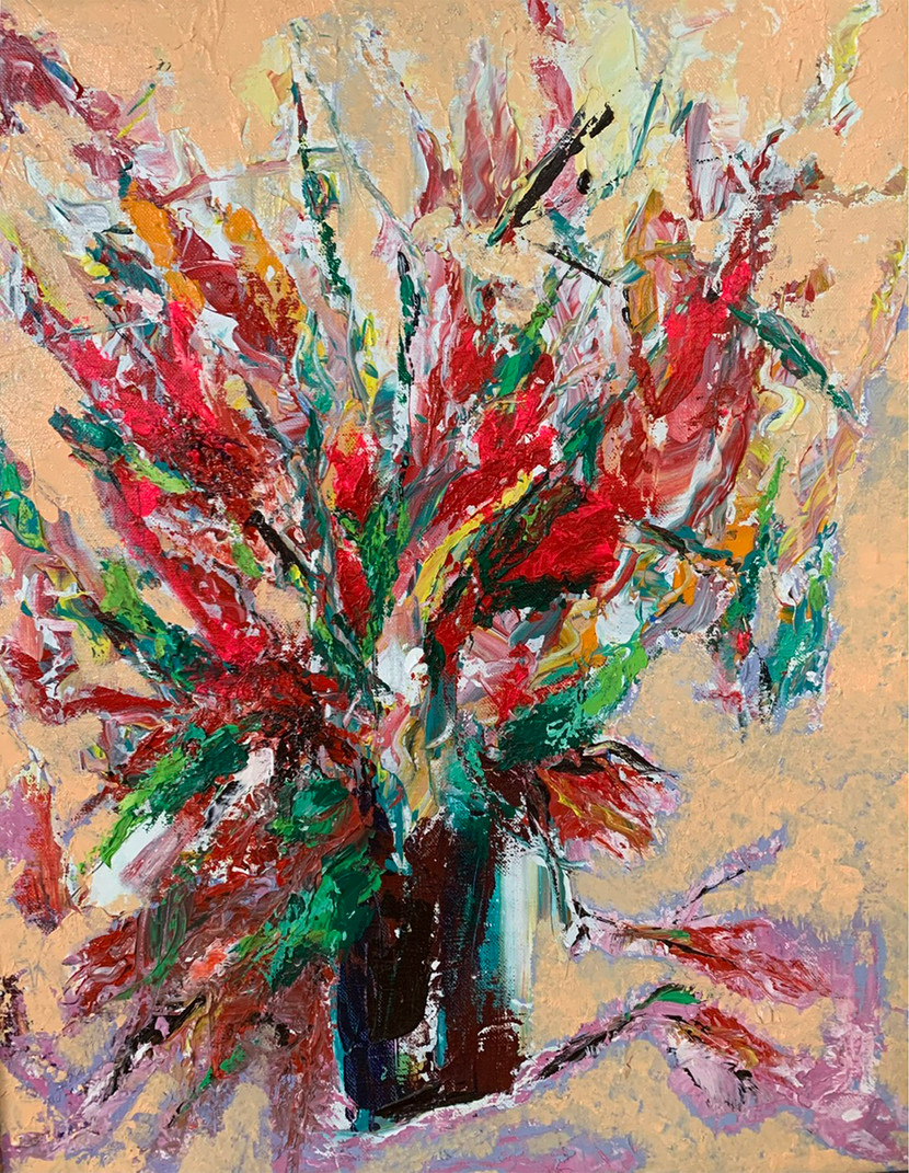 Tranh "Tết xưa" của Nguyễn Hồng Phương