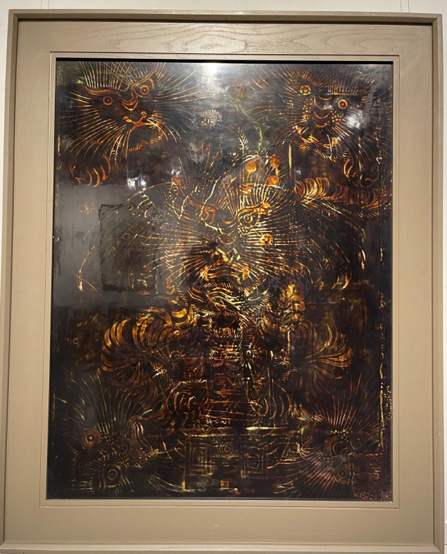 "Ngũ hổ", sơn mài của Hà Xuân Hiếu phát triển từ tác phẩm "Ngũ hổ thần tướng" "Ngũ hổ", sơn mài của Hà Xuân Hiếu phát triển từ tác phẩm "Ngũ hổ thần tướng"