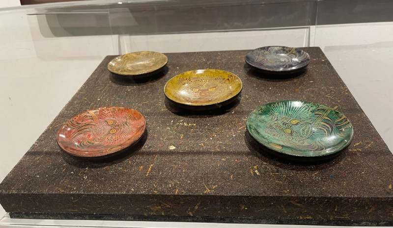 "Ngũ hổ - Ngũ hành", sơn mài của Trương Hoàng Hải phát triển từ tác phẩm "Ngũ hổ thần tướng" "Ngũ hổ - Ngũ hành", sơn mài của Trương Hoàng Hải phát triển từ tác phẩm "Ngũ hổ thần tướng"