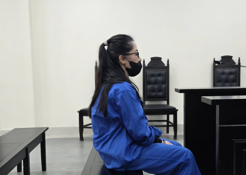 Hồ Thị Linh bị đưa ra xét xử tại phiên tòa.