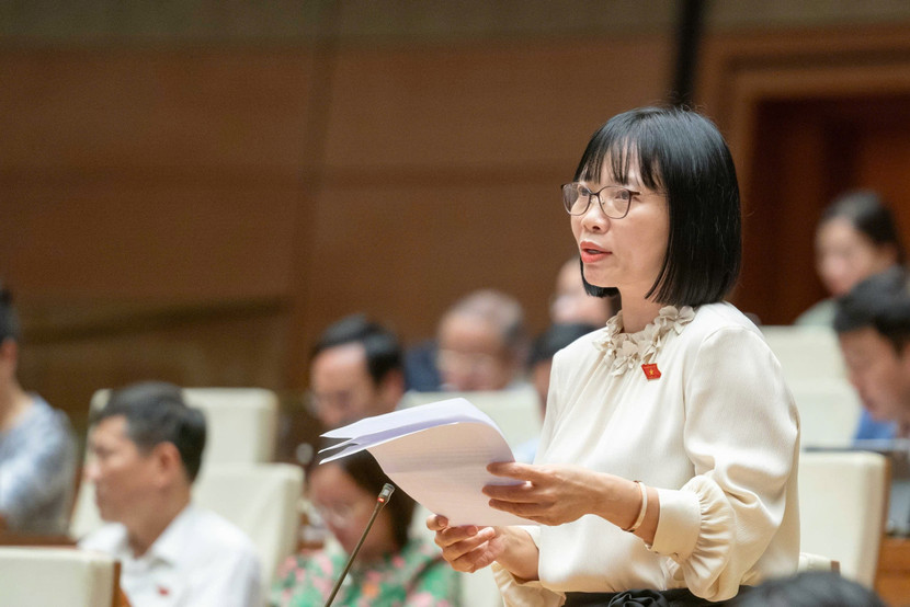 Đại biểu Nguyễn Thị Việt Nga phát biểu Đại biểu Nguyễn Thị Việt Nga phát biểu