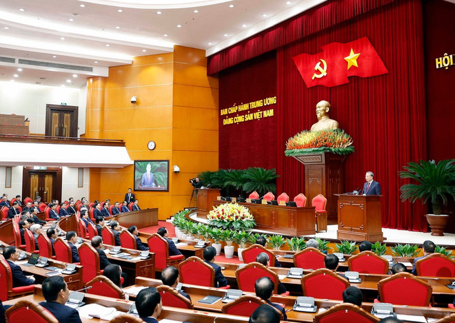 Tổng Bí thư Tô Lâm phát biểu bế mạc Hội nghị (Ảnh: TTXVN)