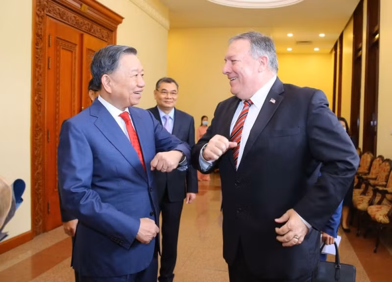 Đại tướng Tô Lâm, Bộ trưởng Bộ Công an tiếp Ngoại trưởng Mỹ Mike Pompeo Đại tướng Tô Lâm, Bộ trưởng Bộ Công an tiếp Ngoại trưởng Mỹ Mike Pompeo
