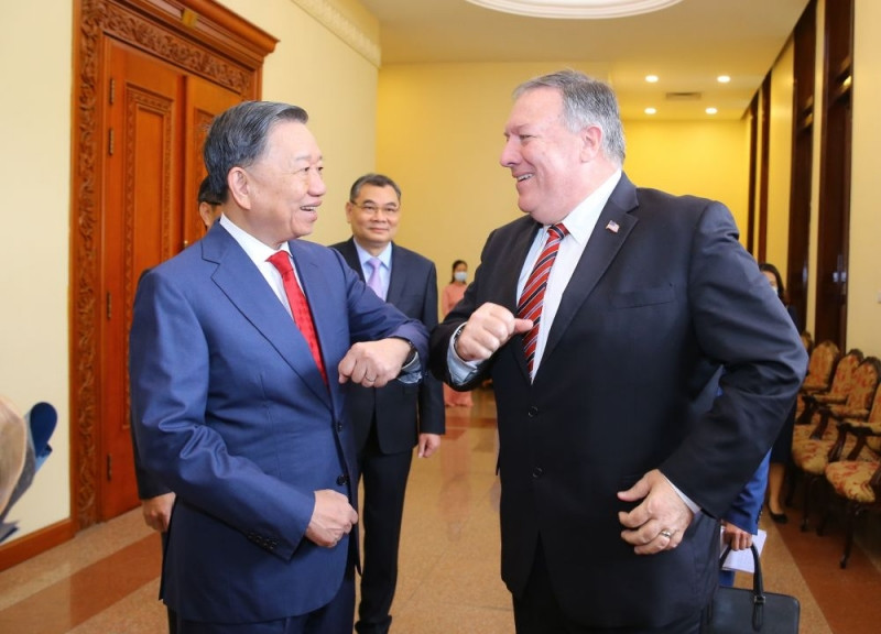 Đại tướng Tô Lâm, Bộ trưởng Bộ Công an tiếp Ngoại trưởng Mỹ Mike Pompeo