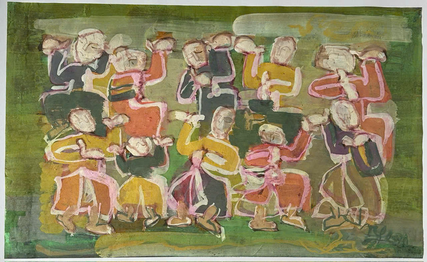 "Múa cổ", 1970, Nguyễn Tư Nghiêm