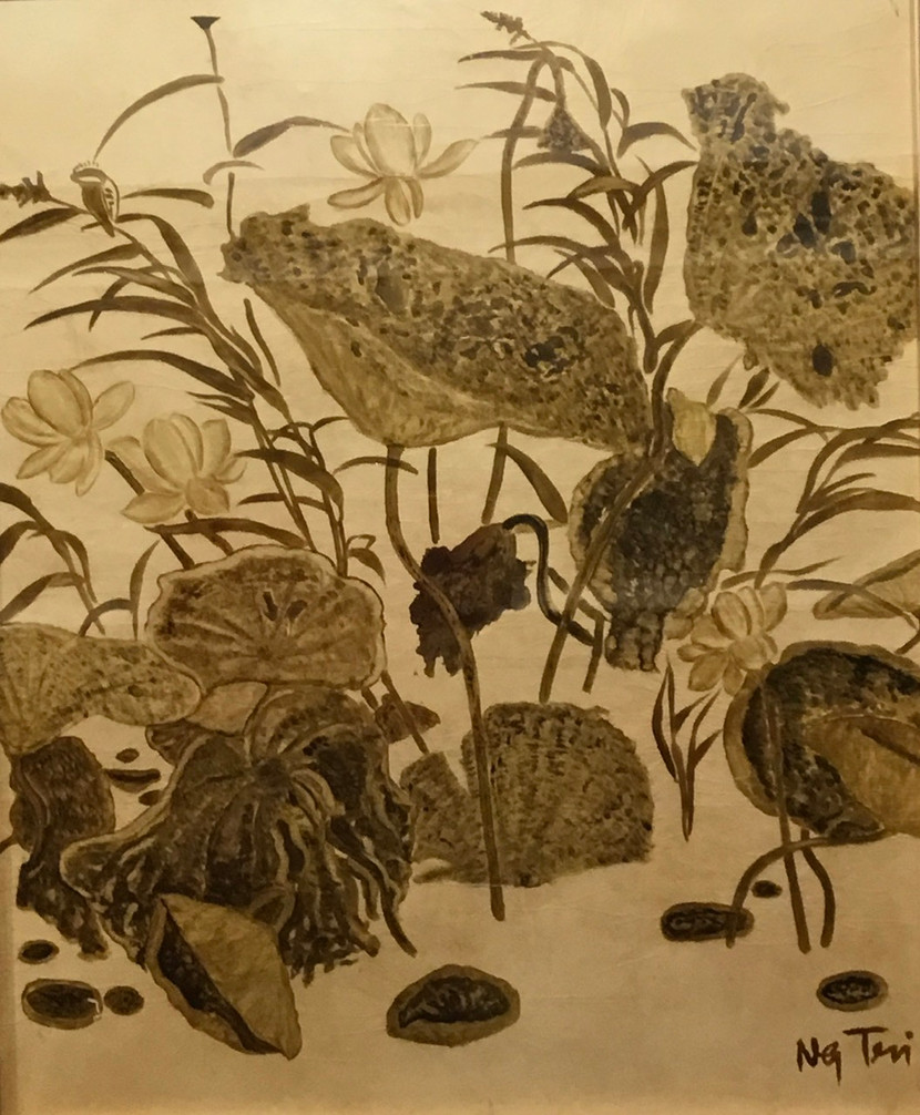 "Sen", 1980, Nguyễn Gia Trí, chất liệu tổng hợp