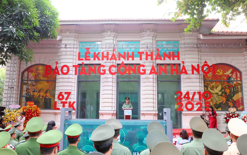 Buổi lễ khánh thành dự án cải tạo, nâng cấp Bảo tàng Công an Hà Nội diễn ra sáng nay 24/10