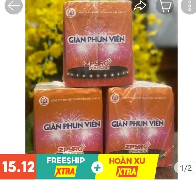 Sản phẩm pháo hoa của nhà máy Z121 được bán online