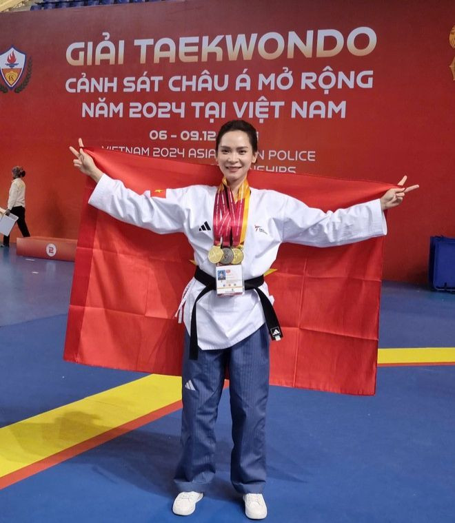 Thiếu tá Phạm Thanh Mai xuất sắc giành 3 Huy chương Vàng, 1 Huy chương Bạc tại Giải Taekwondo Cảnh sát châu Á mở rộng năm 2024 và Lễ hội Taekwondo Cảnh sát châu Á
