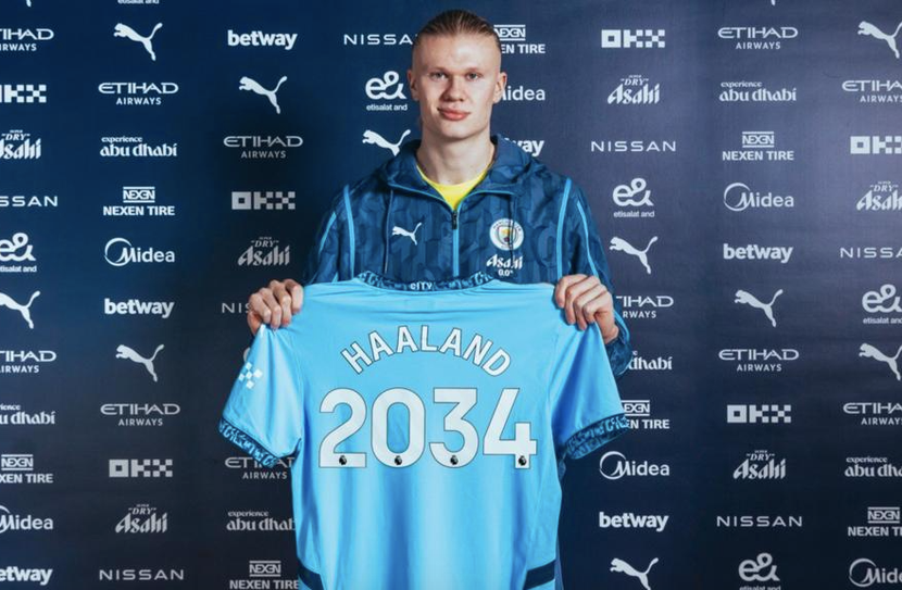 Erling Haaland sẽ gắn bó với Manchester City tới hè 2034
