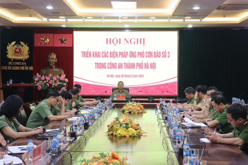 Công an thành phố Hà Nội lập tức triển khai phương án ứng phó với siêu bão Yagi