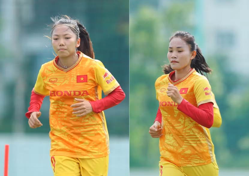 Chương Thị Kiều (trái) đã hồi phục 80%, còn Huỳnh Như sẵn sàng cho World Cup