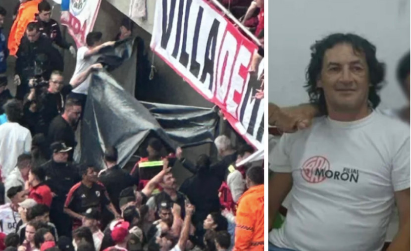 Nạn nhân (ảnh phải) và khu vực khán đài xảy ra sự cố đáng tiếc Nạn nhân (ảnh phải) và khu vực khán đài xảy ra sự cố đáng tiếc