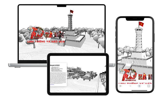 Hình ảnh trong bài báo 3D tương tác về Hà Nội của báo điện tử Vietnamplus