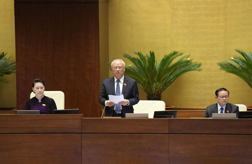 Phó Chủ tịch Quốc hội Uông Chu Lưu điều hành phiên thảo luận về các báo cáo công tác nhiệm kỳ 2016 - 2021 của Chủ tịch nước, Chính phủ tại Kỳ họp thứ 11, Quốc hội khóa XIV, ngày 29-3-2021