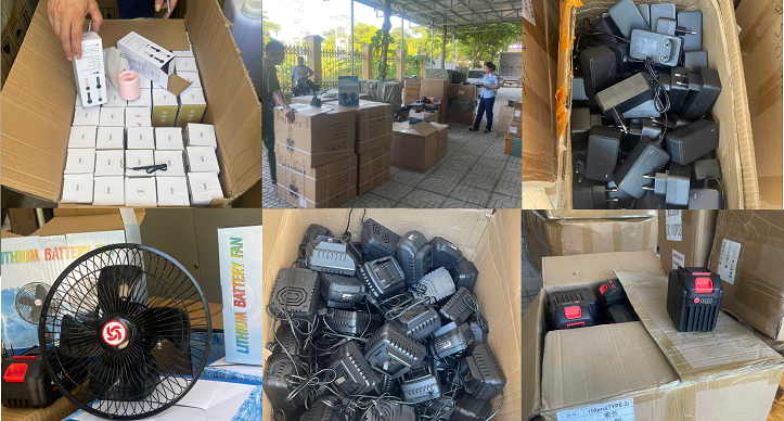 Nhiều loại hàng hóa bị lực lượng chức năng phát hiện, tạm giữ