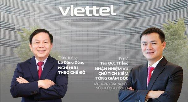 Đại tá Tào Đức Thắng (phải) đã chính thức điều hành hoạt động của Viettel từ ngày 1-1-2022