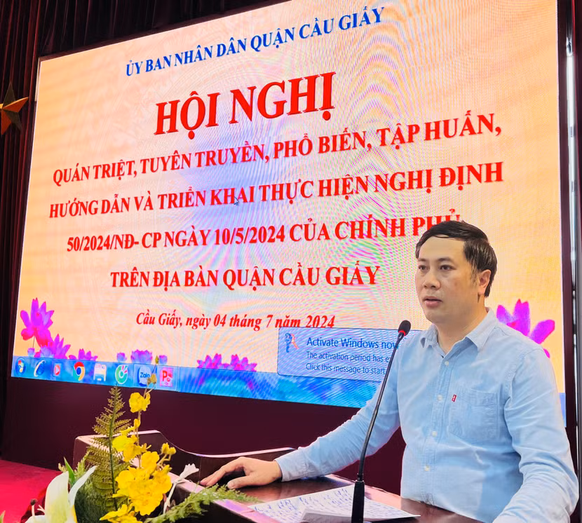 Ông Ngô Ngọc Phương, Phó Chủ tịch UBND quận Cầu Giấy yêu cầu cả hệ thống chính trị trên địa bàn phải cùng vào cuộc trong công tác đảm bảo an toàn PCCC