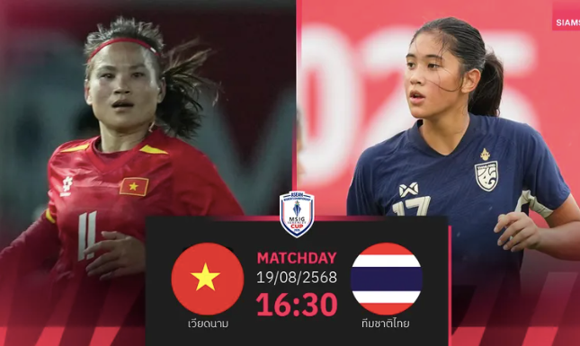 Siam Sport dự đoán Thái Lan thua Việt Nam 1-2 ở trận tranh huy chương đồng AFF Cup nữ 2025 Siam Sport dự đoán Thái Lan thua Việt Nam 1-2 ở trận tranh huy chương đồng AFF Cup nữ 2025