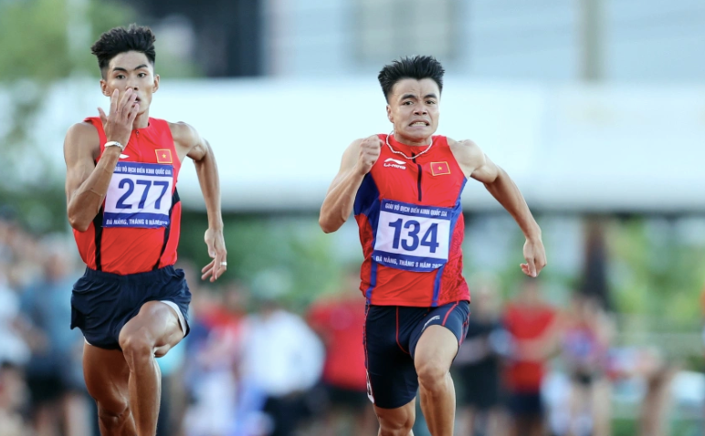 VĐV Ngần Ngọc Nghĩa (134, đoàn CAND) về nhất nội dung 200m nam