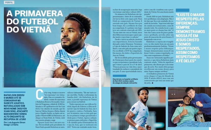 Nguyễn Xuân Son có nhiều chia sẻ thú vị trên tờ Perfil (Brazil) Nguyễn Xuân Son có nhiều chia sẻ thú vị trên tờ Perfil (Brazil)