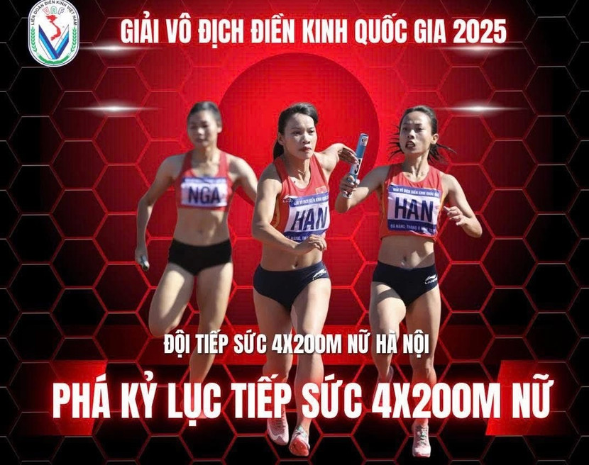 Đội nữ Hà Nội phá kỷ lục 4x200m tiếp sức