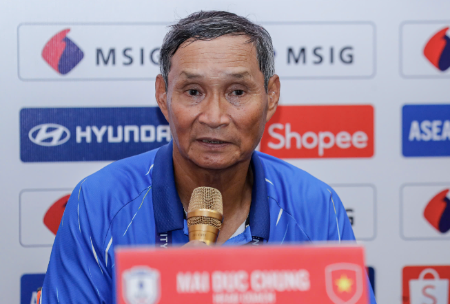 HLV Mai Đức Chung chọn mục tiêu thắng Thái Lan để nhất bảng HLV Mai Đức Chung chọn mục tiêu thắng Thái Lan để nhất bảng