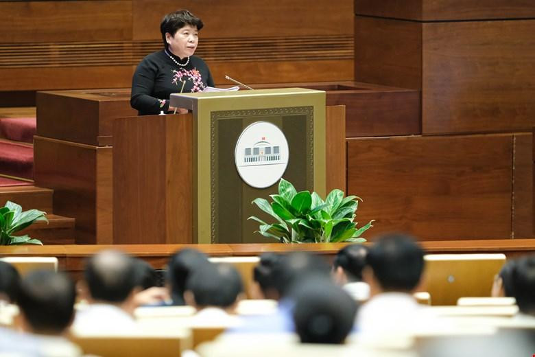 Chủ nhiệm Ủy ban Xã hội Nguyễn Thúy Anh báo cáo trước Quốc hội Chủ nhiệm Ủy ban Xã hội Nguyễn Thúy Anh báo cáo trước Quốc hội