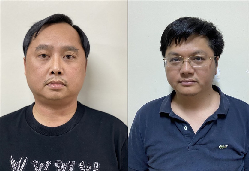 Hai trong số các bị cáo trong vụ án.