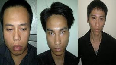 Tang vật các vụ cướp giật; đối tượng Vũ, Trung và Thọ