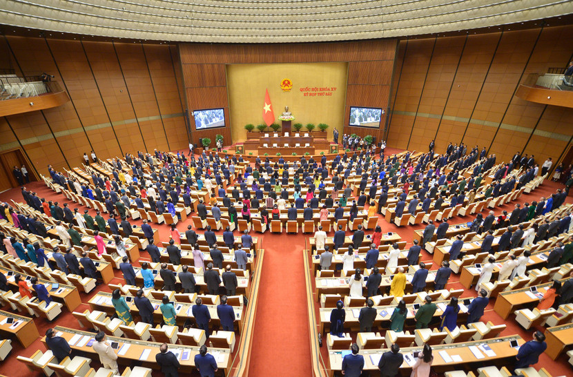 Các đại biểu tiến hành nghi thức Lễ chào cờ tại phiên khai mạc kỳ họp Các đại biểu tiến hành nghi thức Lễ chào cờ tại phiên khai mạc kỳ họp