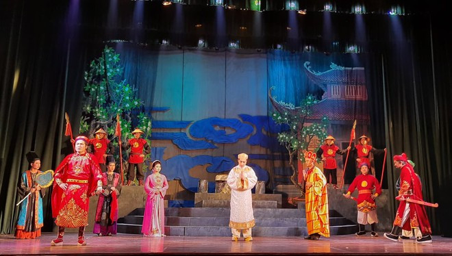 Một cảnh trong vở chèo "Tình sử Thăng Long"