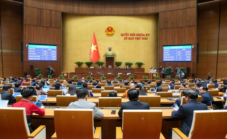 Quốc hội biểu quyết thông qua luật dữ liệu