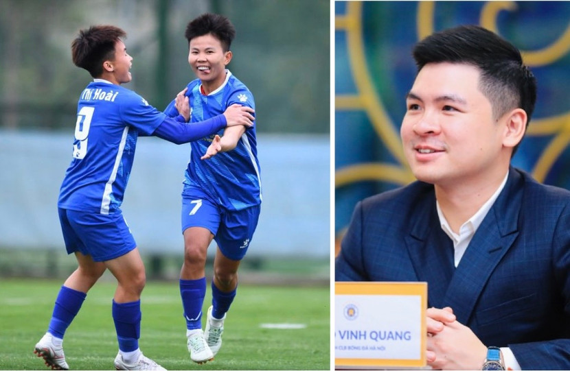Phó Chủ tịch HĐQT Tập đoàn T&amp;T Đỗ Vinh Quang thưởng 'nóng' 560 triệu đồng cho CLB nữ Thái Nguyên T&amp;T trước trận chung kết Cúp quốc gia nữ 2024
