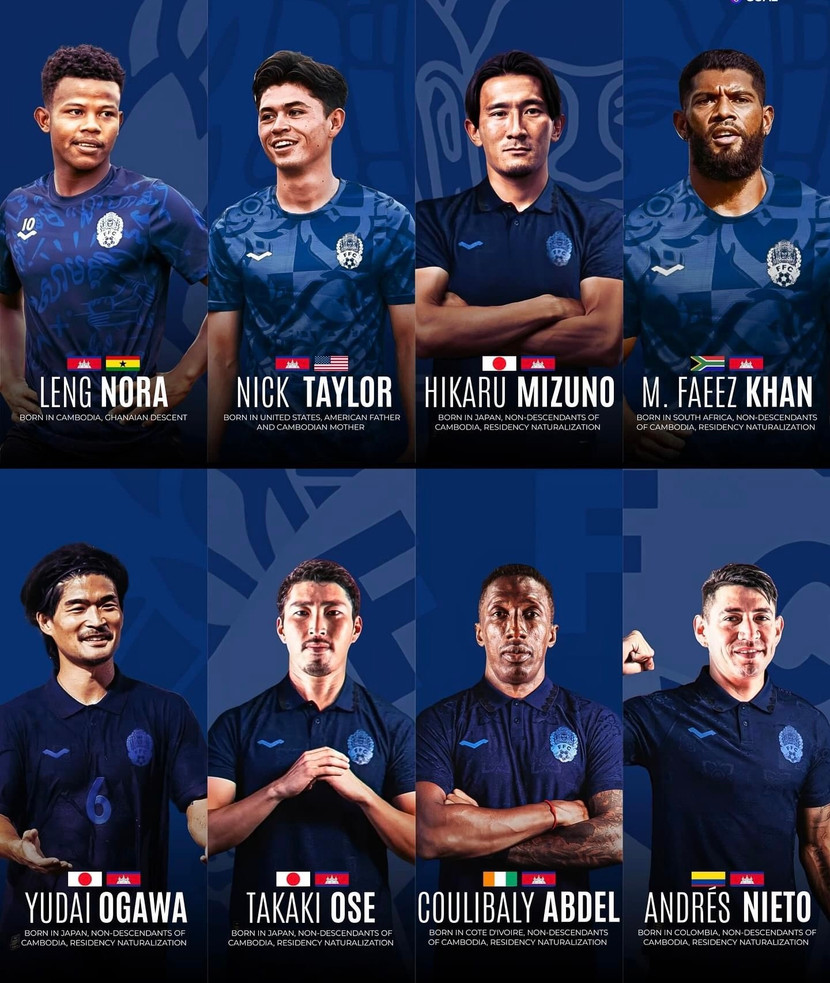 8 cầu thủ nhập tịch sẽ cùng Campuchia hướng tới mục tiêu giành vé bán kết AFF Cup 2024 8 cầu thủ nhập tịch sẽ cùng Campuchia hướng tới mục tiêu giành vé bán kết AFF Cup 2024