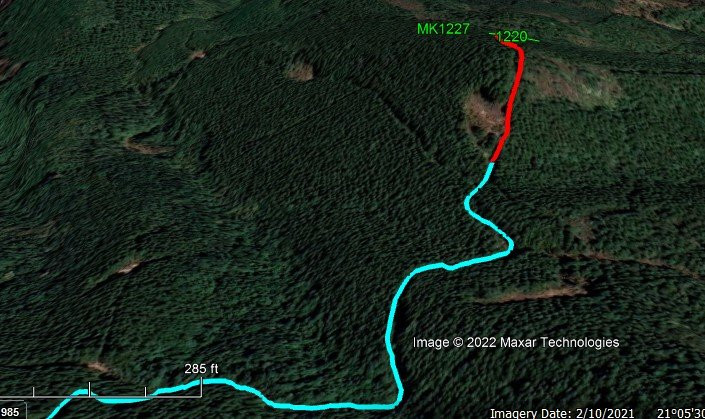 Vị trí thi công lỗ khoan MK1227 trên bản đồ Vị trí thi công lỗ khoan MK1227 trên bản đồ