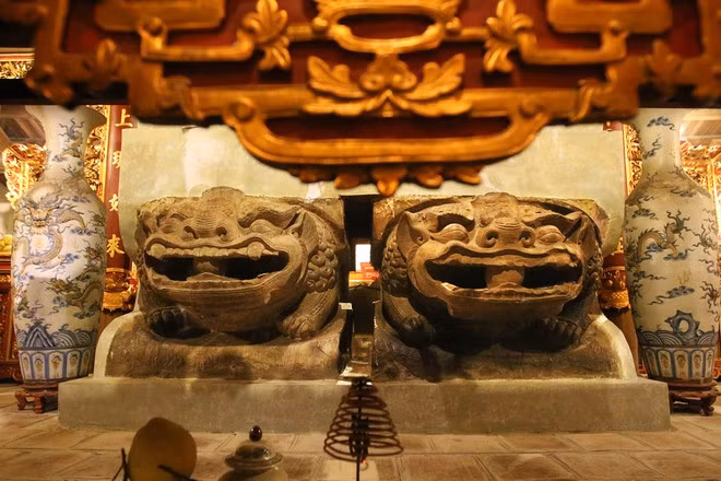 Tượng sư tử đá chùa bà Tấm với nghệ thuật tạo tác đạt đến đỉnh cao thời Lý Ảnh: hữu nghị Tượng sư tử đá chùa bà Tấm với nghệ thuật tạo tác đạt đến đỉnh cao thời Lý Ảnh: hữu nghị