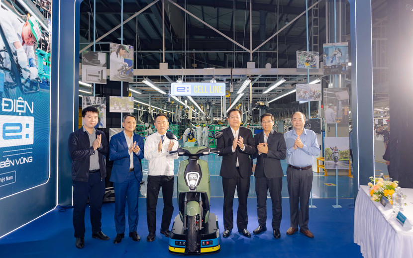 Lễ xuất xưởng mẫu xe máy điện sản xuất trong nước đầu tiên mang tên ICON e: của Honda Việt Nam