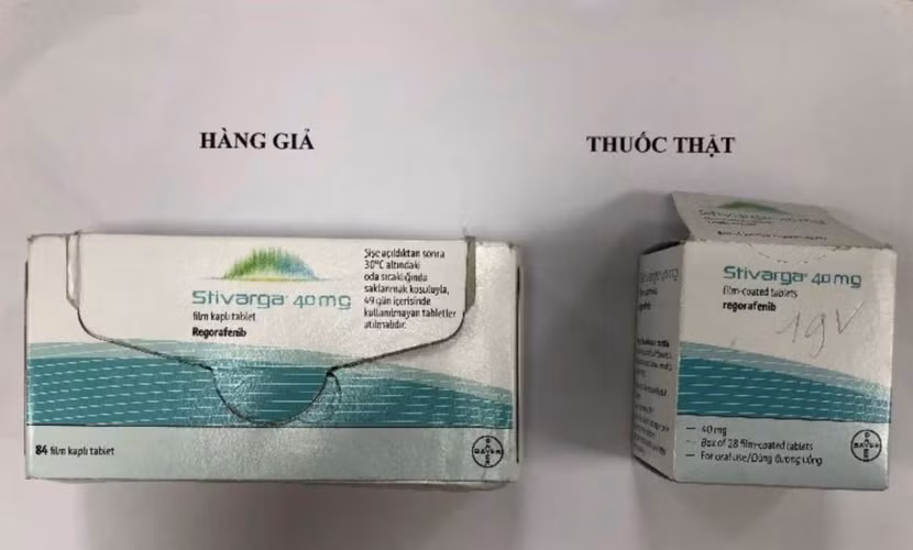 Hình ảnh thuốc thật và thuốc nghi ngờ là hàng giả